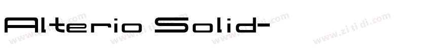 Alterio Solid字体转换